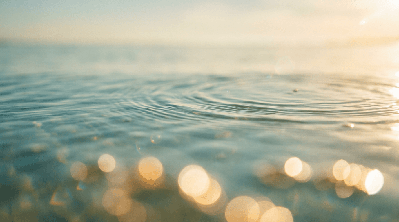 Golden sunset view through cottage windows